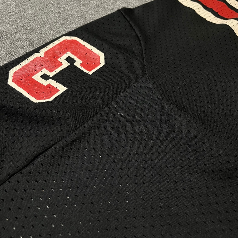 Vintage Sports‎ Belle Shawnee Football Jersey 36 Black Mesh Red No Size - Picture 10 of 11